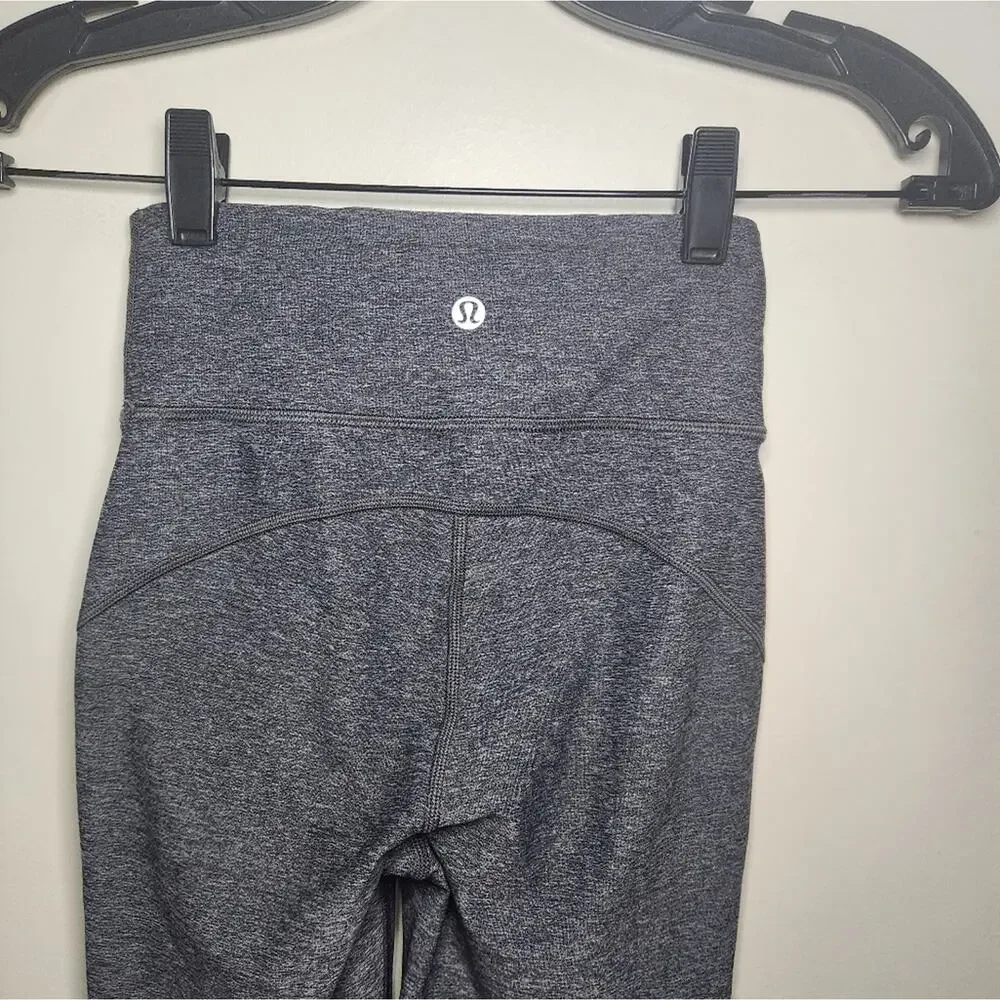 Women's Lululemon Gray Tied To It Leggings Sz 2